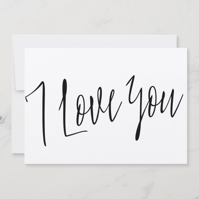 Modern Chic Calligraphy Style  "I love you" (Front)