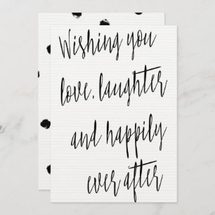 Modern chic calligraphy "Wishing you love" Invitation