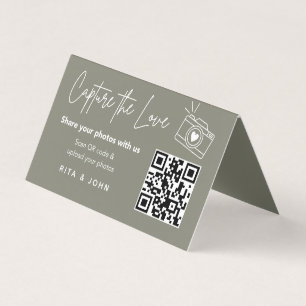 Modern Chic Capture The Love QR code Folded Card