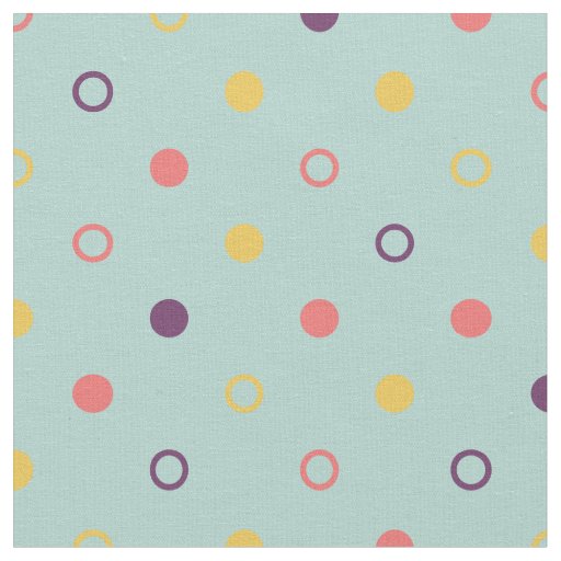 Modern chic colorful polka dots geometric pattern fabric