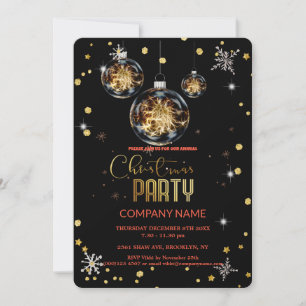 Modern Chic Corporate Christmas Party Invitation