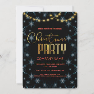 Modern Chic Corporate Christmas Party Invitation