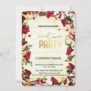Modern Chic Corporate Christmas Vintage Decoratio Invitation