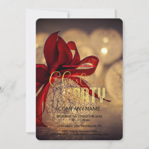 Modern Chic Corporate Christmas Vintage Decoratio Invitation