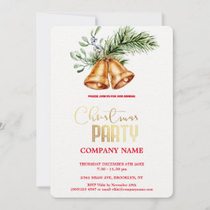 Modern Chic Corporate Christmas Watercolor Invitation