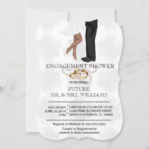 Modern Chic Couple Engagement Shower Invite