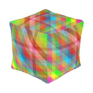 Modern Chic Custom Polyester Cubed Pouf - Small 