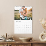 Modern Chic CUSTOMIZABLE COLOR Script Photo Calendar<br><div class="desc">This chic photo calendar combines a beautiful modern calligraphy script with full-bleed (to the edges) photos. Each month has a new photo and coordinating month in script. DESIGN TIP: **The color of the script is CUSTOMIZABLE so it can be changed to any color you like!**</div>