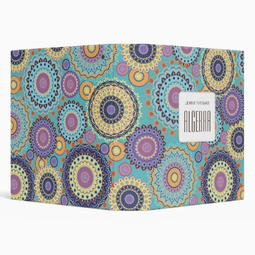 Modern Chic Cute Trendy Colorful Pattern Stylish 3 Ring Binder