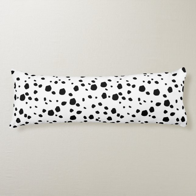 Modern Chic Dalmatian Dog Animal Print Pattern Body Pillow (Front)