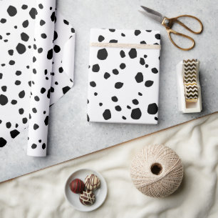 Modern Chic Dalmatian Dog Animal Print Pattern Wrapping Paper
