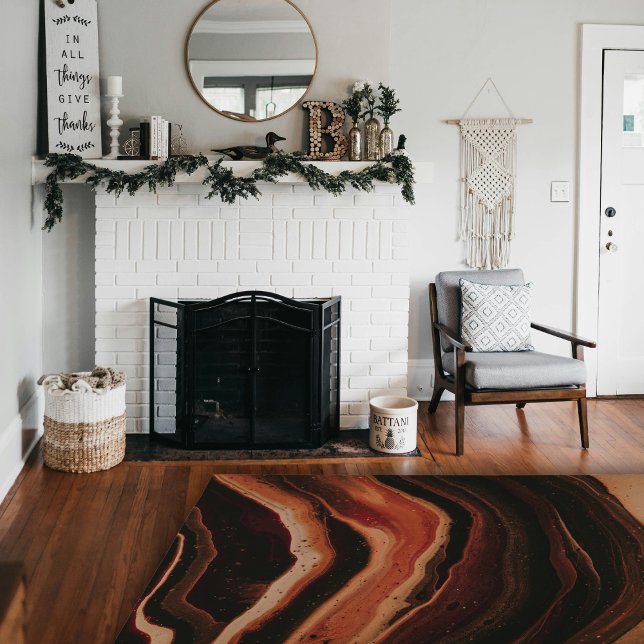 Modern Chic Desert Abstract Watercolor Area Rug (Modern Chic Desert Abstract Watercolor Area Rug)