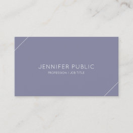 Modern Chic Design Purple Violet Plain Stylish Business Card