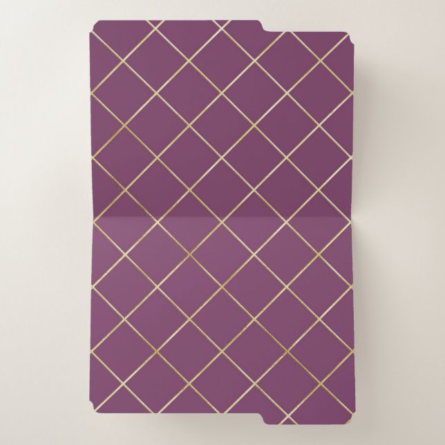 Modern Chic Elegant Gold Foil Background File Folder (Inside Left)