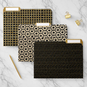 Modern Chic Elegant Gold Foil Background File Folder