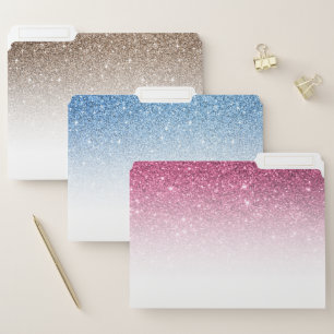 Modern Chic Elegant Gold Foil Background File Folder