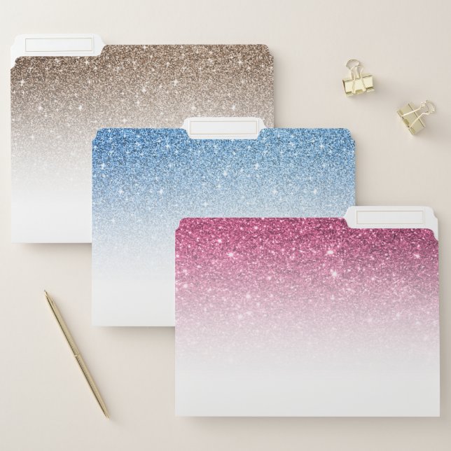 Modern Chic Elegant Gold Foil Background File Folder (Set)