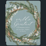 Modern chic elegant leafy wreath photo grandmother iPad smart cover<br><div class="desc">Let that special person know they're the Worlds greatest grandmother with this modern minimal watercolor eucalyptus foliage and typography design,  add your own multi photo. Beautiful thoughtful gift.</div>