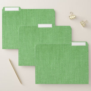 Modern Chic Elegant Pink Green Linen Cloth File Folder