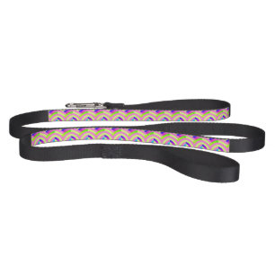 modern chic elegant pink/yellow chevrons pet leash