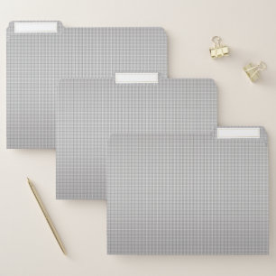 Modern Chic Elegant Silver Metal Foil Background File Folder