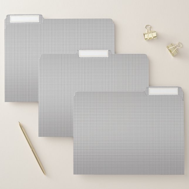 Modern Chic Elegant Silver Metal Foil Background File Folder (Set)