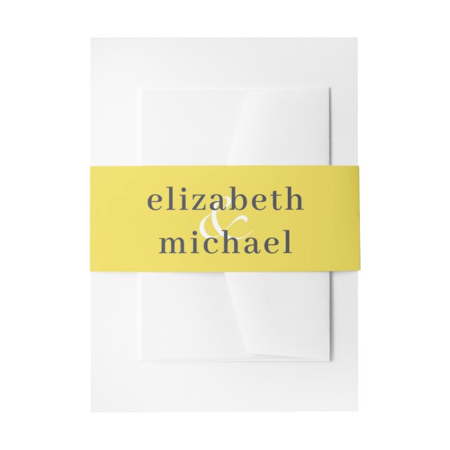 Modern Chic Elegant Yellow Blue Belly Band (Front Example)