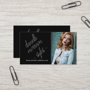 Modern Chic Fashion Stylist Actor Model Business Card