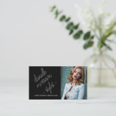 Modern Chic Fashion Stylist Actor Model Business Card (Standing Front)