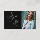 Modern Chic Fashion Stylist Actor Model Business Card (Front)