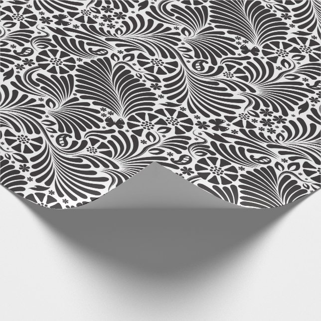 Modern Chic Floral Pattern Wrapping Paper (Corner)