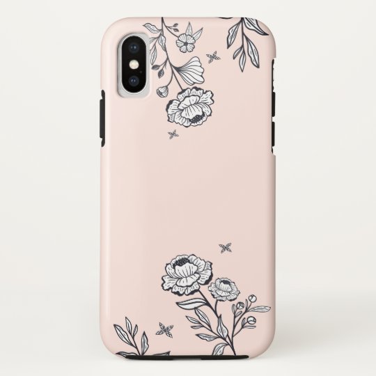 Modern Chic Floral Rose Botanical Blush Pink Case-Mate iPhone Case ...