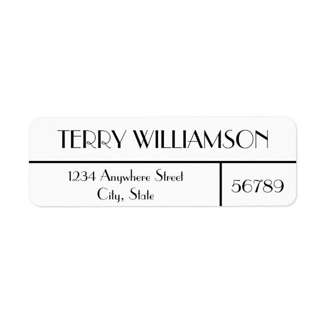Modern Chic Frame Label (Front)