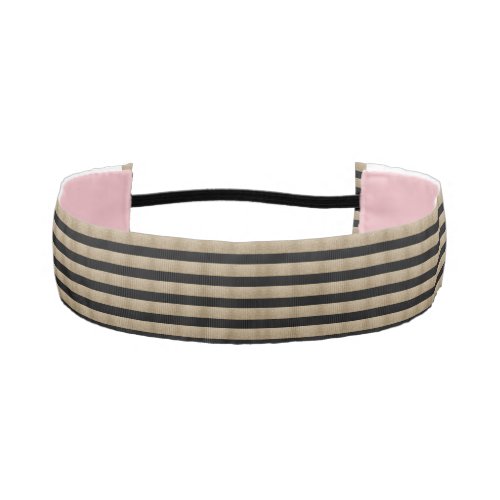 modern chic geometric black and gold stripes athletic headband