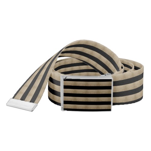 modern chic geometric black and gold stripes belt