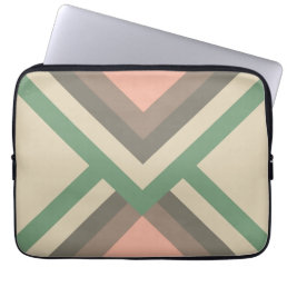 Modern Chic Geometric Pastel Colors Laptop Sleeve