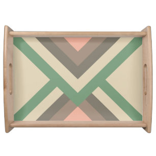 Modern Chic Geometric Pastel Colors Serving Tray