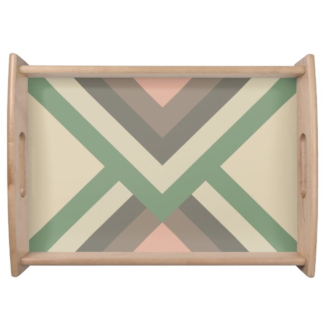 Modern Chic Geometric Pastel Colors Serving Tray (Front)