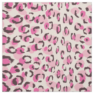 Modern chic girly pink cheetah print pattern fabric
