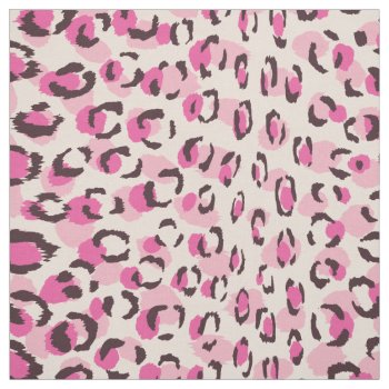Modern Chic Girly Pink Cheetah Print Pattern Fabric by TintAndBeyond at Zazzle