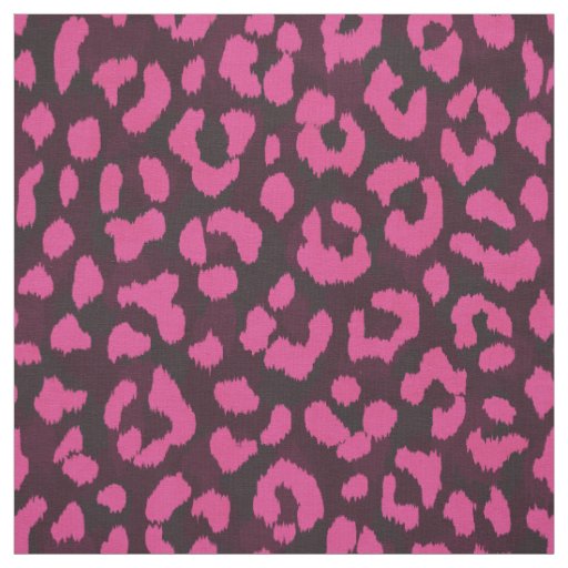 Modern chic girly pink cheetah print pattern fabric
