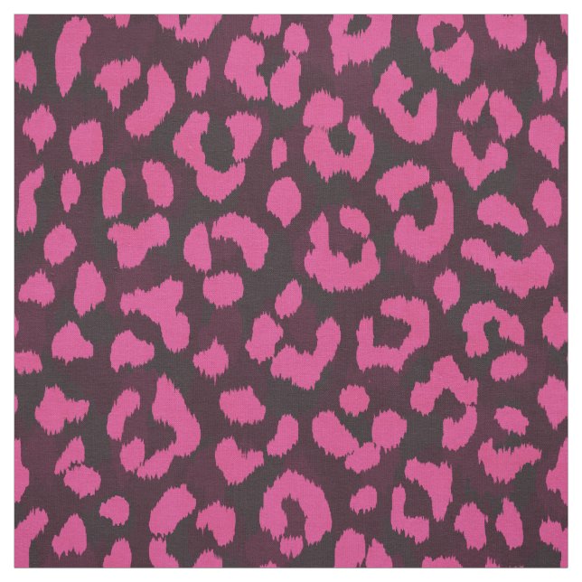 Modern chic girly pink cheetah print pattern fabric (Swatch)