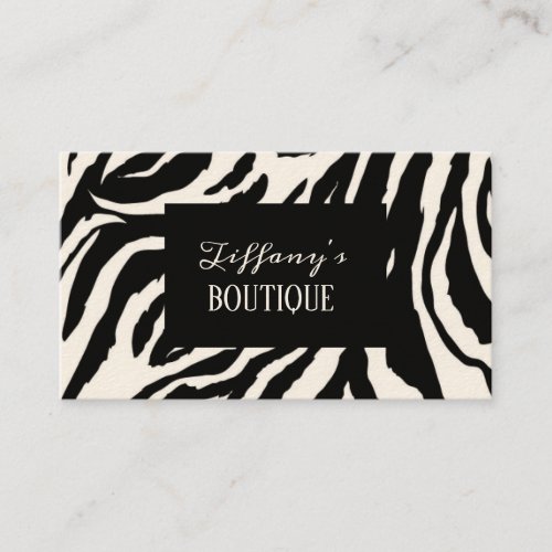 modern chic girly Zebra print Business Cards