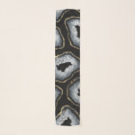 Modern Chic Gold Black White Agate Geode Stones Scarf<br><div class="desc">This elegant and chic pattern is perfect for the trendy and stylish individual. It features a faux printed gold, black, and white agate geode stone pattern on top of a pitch-black background. It's unique, cool, luxurious, and trendy. ***IMPORTANT DESIGN NOTE: For any custom design request such as matching product requests,...</div>