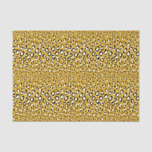 Modern chic gold cheetah print pattern monogram tissue paper