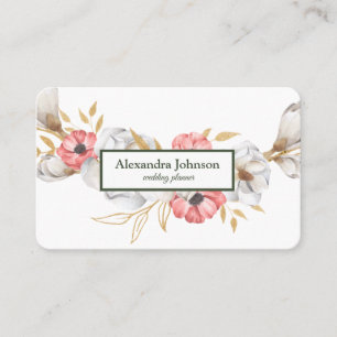 Modern Chic Gold Leaf Foil Luxury Business Card