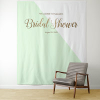 Modern Chic Green Gold Personalized  Tapestry