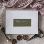 Modern Chic | Green Recipient Guest Address Labels<br><div class="desc">These modern chic green recipient guest address labels are perfect for stylish wedding invitations, holiday cards and more. This simple boho design features classic sophisticated calligraphy in rustic olive green and white. Customize each label with the name and address of your guests. 21 labels per sheet. Add each sheet that...</div>