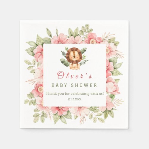 Modern Chic Greenery Eucalyptus Gold Baby Napkins