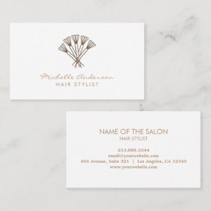 Modern Chic Hair Stylist Beauty Salon Bobby Pins   Business Card